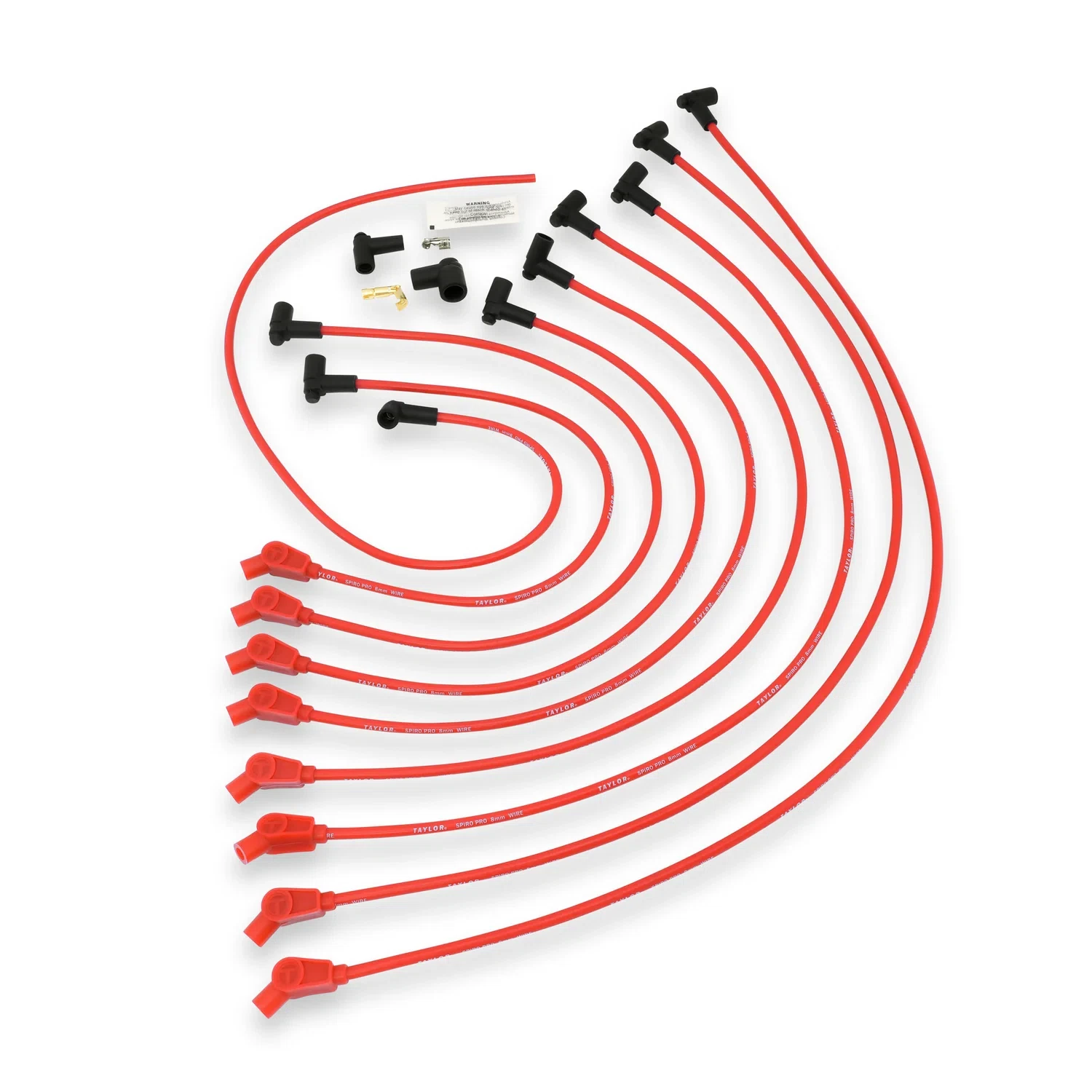 Spark Plug Wire Set Universal 8mm Silicone Spiro Pro 350 ohm_ft Red 76232